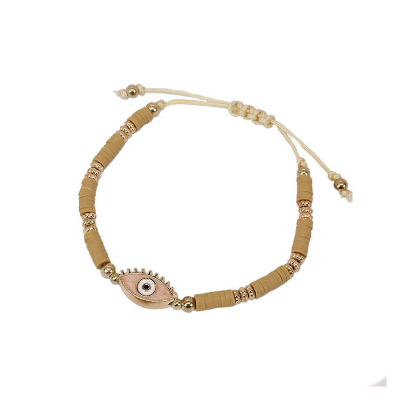 Pulsera Hilo Camel con Ojo Turco