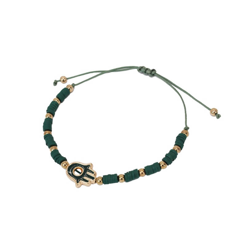 Pulsera Hilo Verde con Mano de Fatima