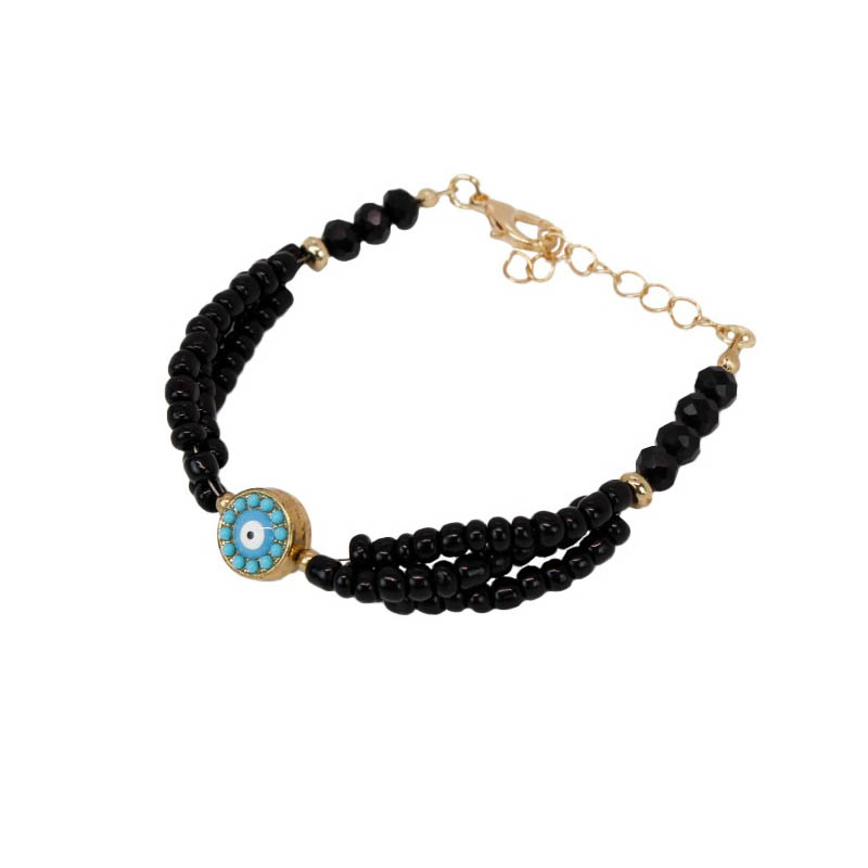 Pulsera Trendy Ojo Turco Negro