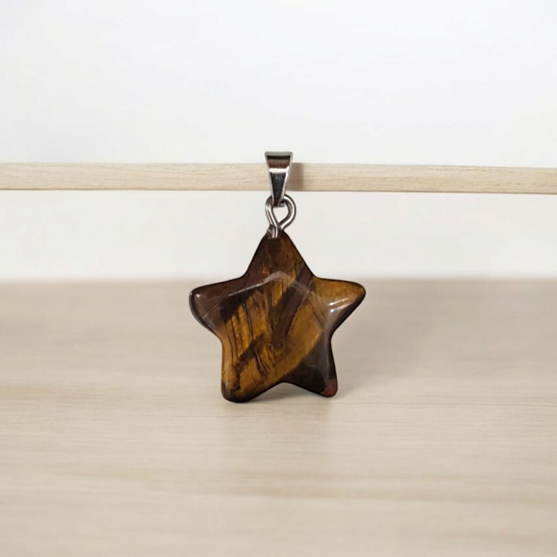 Dije Gema Ojo de Tigre Estrella