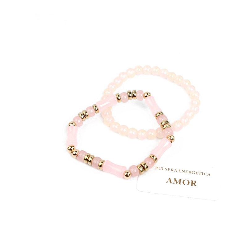 Set Pulseras Elasticas Spring Energy Amor