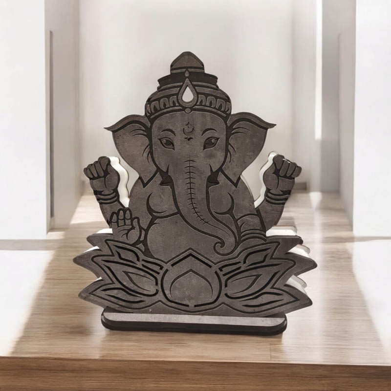 Velador Ganesha en Flor de Loto