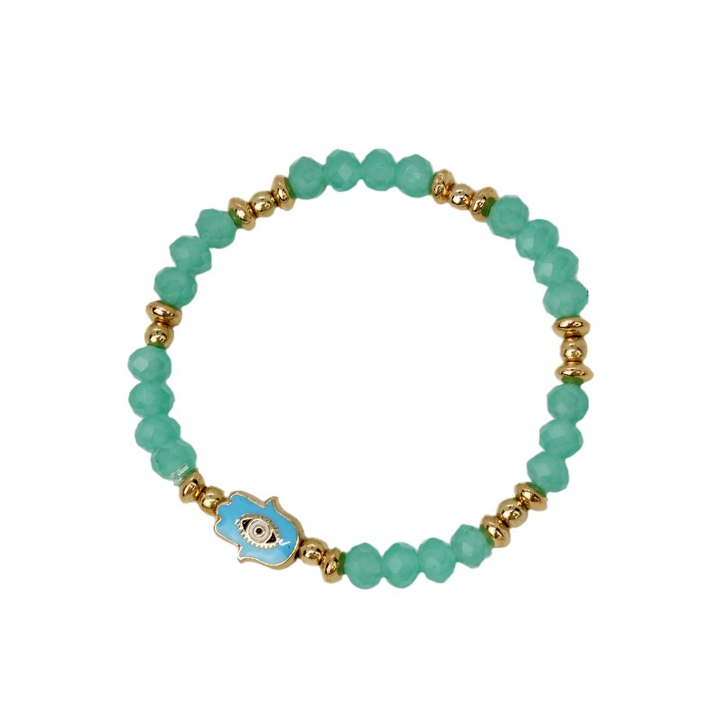 Pulsera Elastica Mano de Fatima Aqua