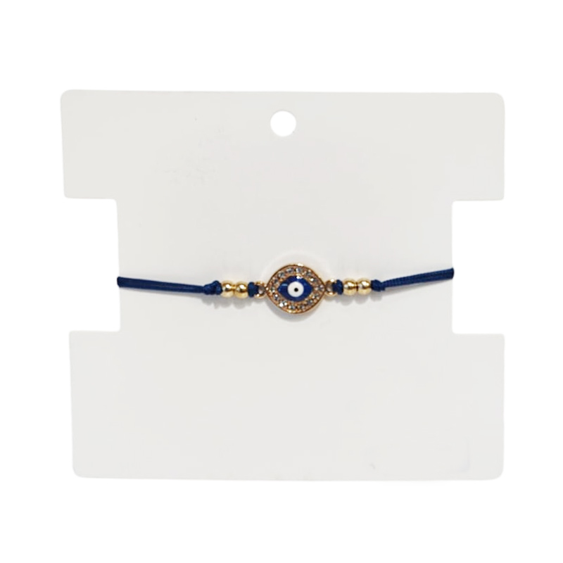 Pulsera Hilo Azul con Ojo Turco con Strass