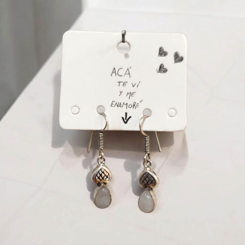 Aros Gema Piedra de la Luna Colgantes