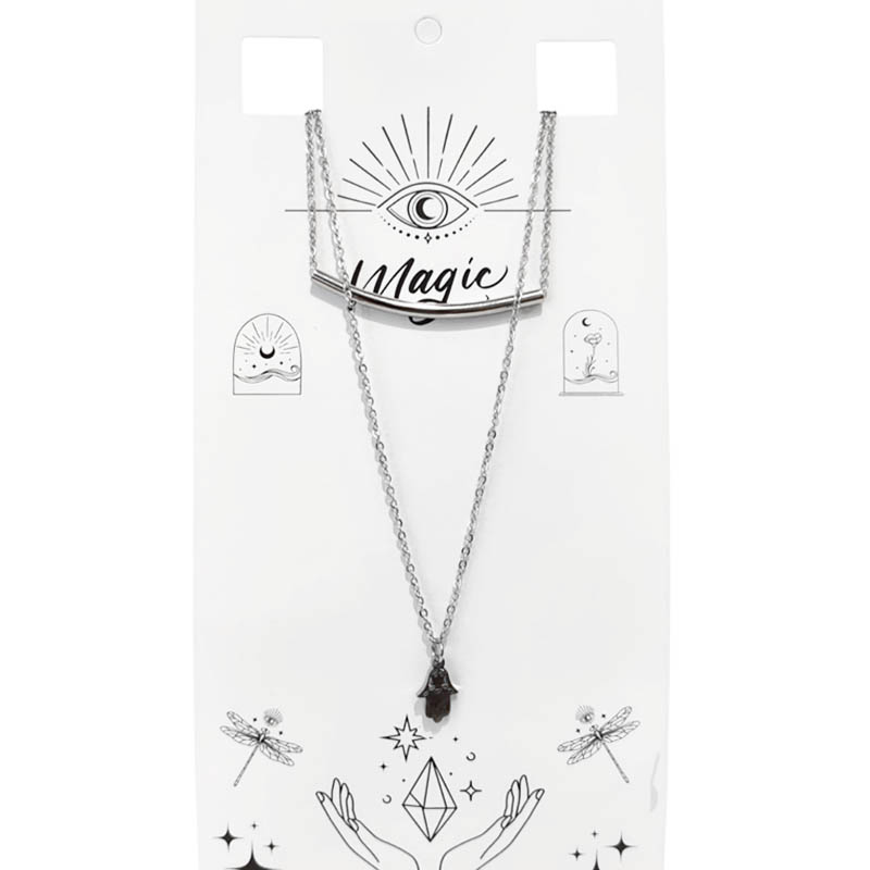Collar Doble con Mano de Fatima