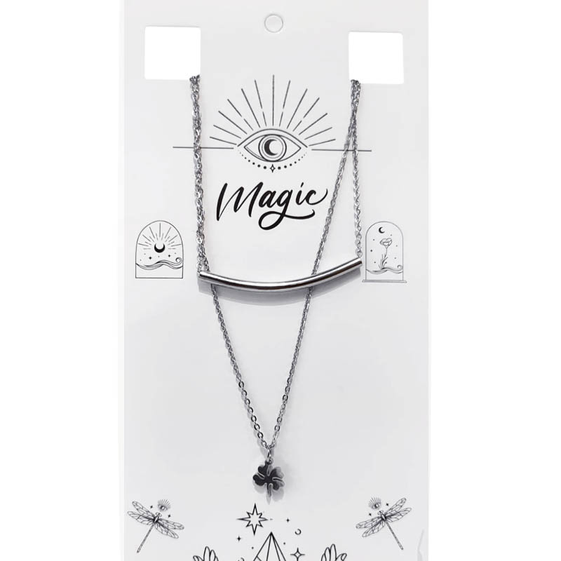 Collar Doble con Trebol