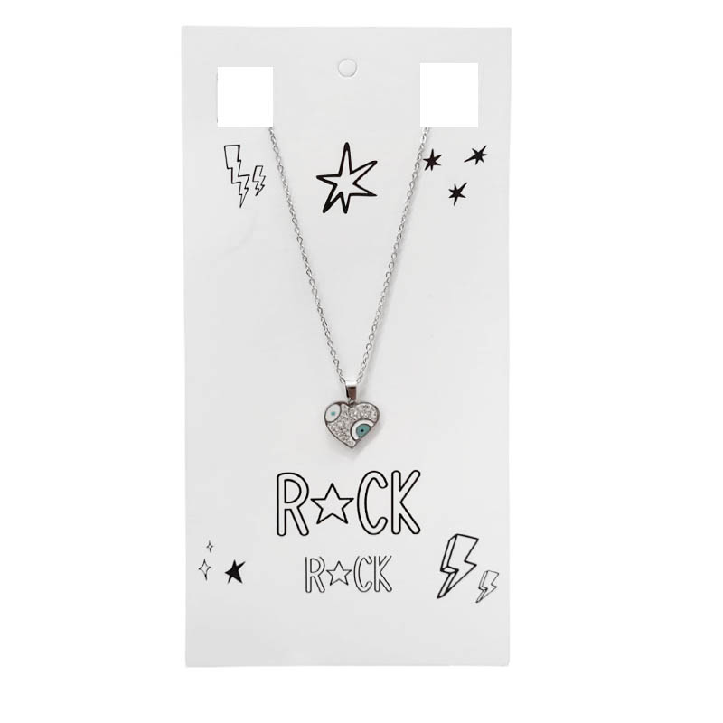 Collar Corazon Ojo Turco con Strass