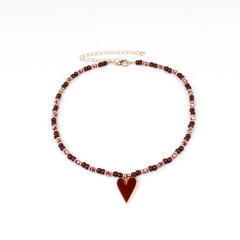 Collar Corto Heart Cacao