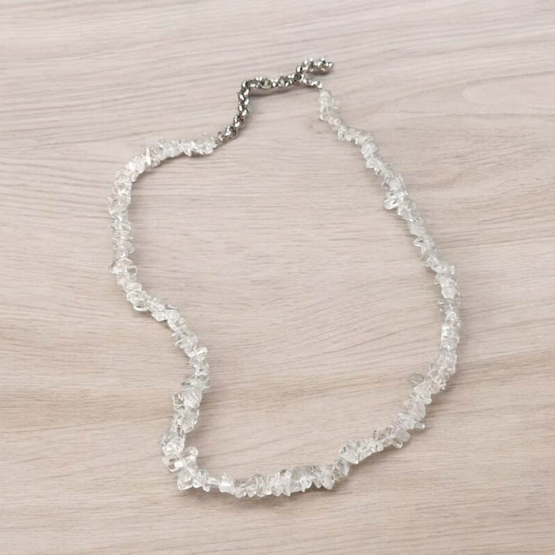 Collar Gema Cuarzo Cristal Escallas 55cm