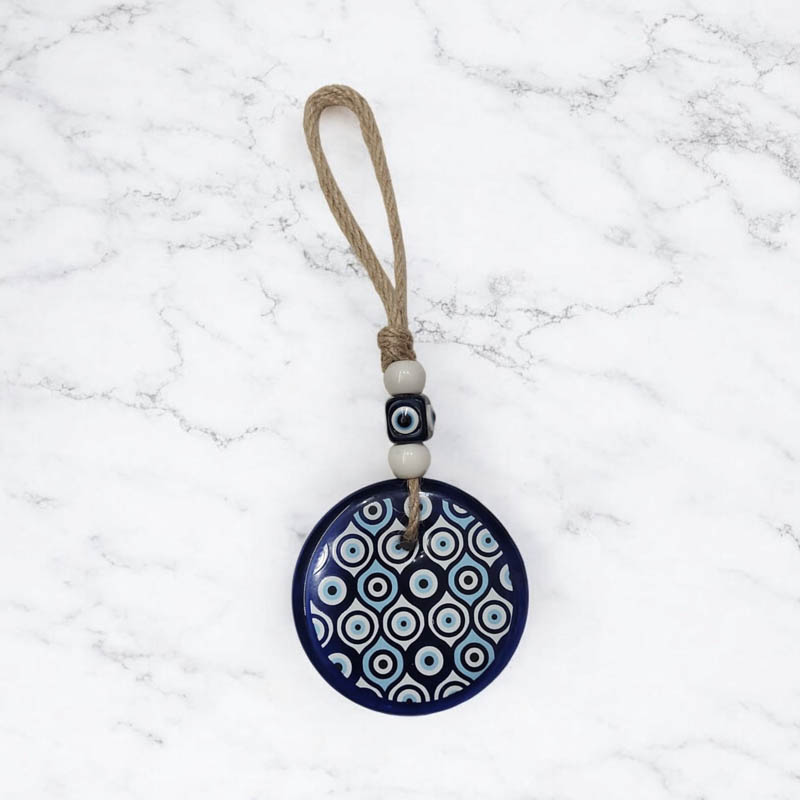 Colgante Vidrio con Ojo Turco 8.5cm Diametro