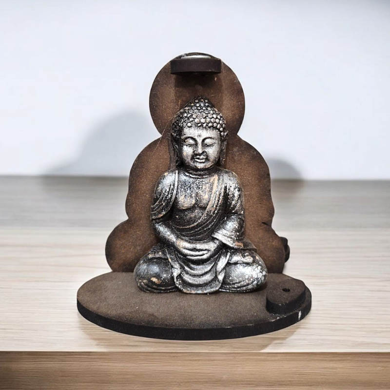 Cascada de Humo y Porta Sahumerio Buda 13cm