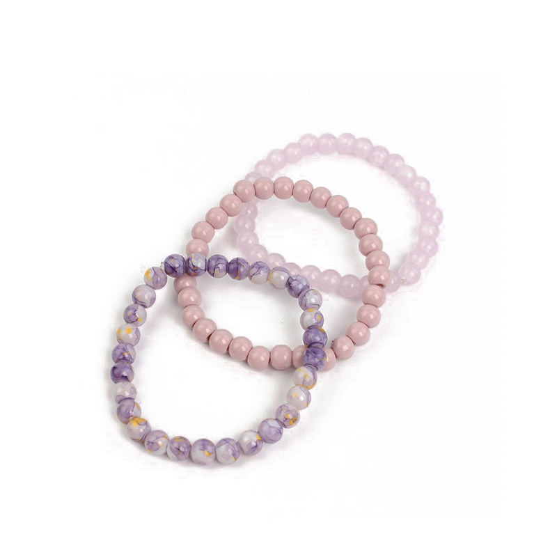 Set Tres Pulseras Elasticas Palette Tonos Violeta