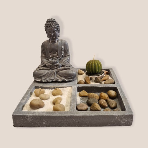 Jardín Zen Buda Base 17x17cm Alto 15cm