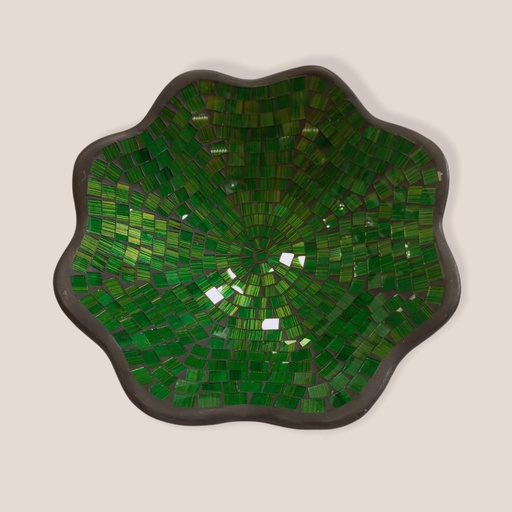 Plato Mosaicos Verde 40cm