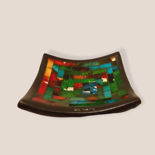 Platos Mosaicos Colores 12x12cm