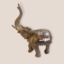 Elefante Trompa en Alto Manto con Espejos 15cm
