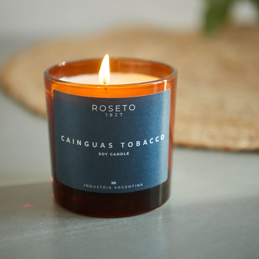 Vela Aromática Roseto Cainguas Tobacco 250gr