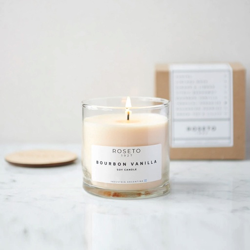 Vela Aromática Roseto Bourbon Vainilla 250gr