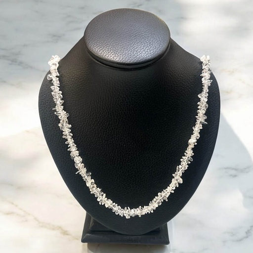 Collar Gema Cuarzo Cristal Escallas 84cm