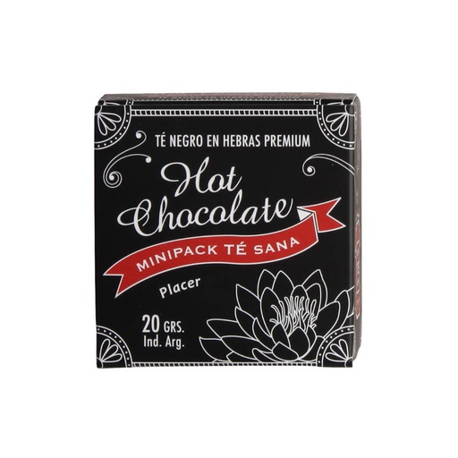 [7798187960431] Minipack Té Sana, Te Negro en Hebras Premium Hot Chocolate, Placer x20g Cura Te Alma Cura Té Alma