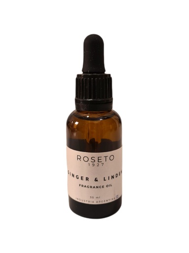Aceite para Hornito Roseto Fragance Oil Ginger &amp; Linden Roseto 35ml