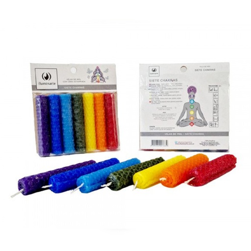 Velas de Miel 7 Chakras Iluminarte