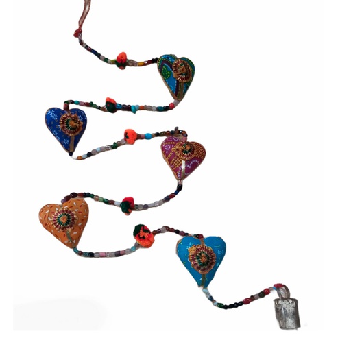 Tira Hindu de 5 Corazones Tela