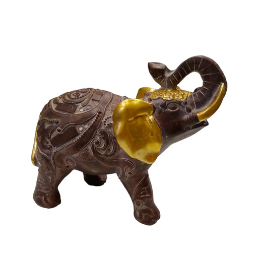 Elefante con Detalles Dorados 13cm