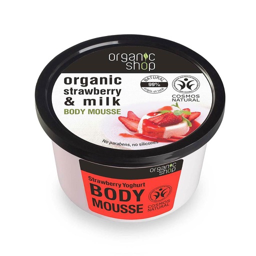 Mousse Corporal Yogurt de Frutilla Organic Shop x250ml