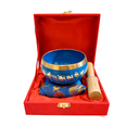 Cuenco Tibetano Azul 11.5cm con Caja y Zafu