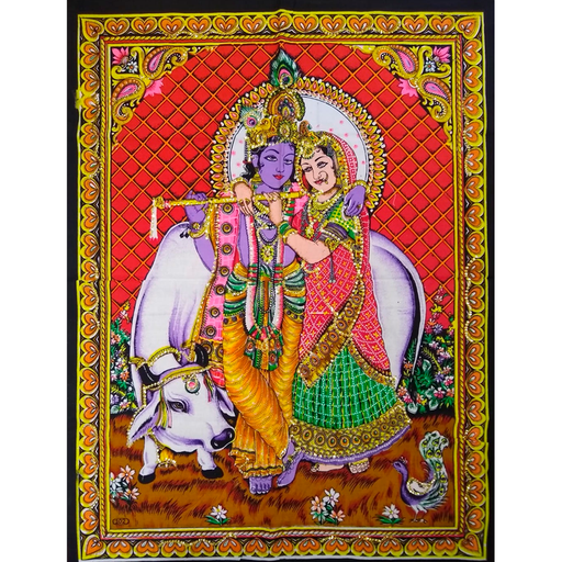 Tapiz India Radha y Krishna 110x75cm