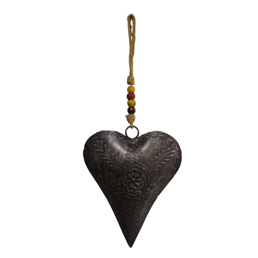 Colgante Corazon Negro 35cm