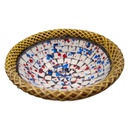 Plato Redondo Hondo Mosaico 25cm