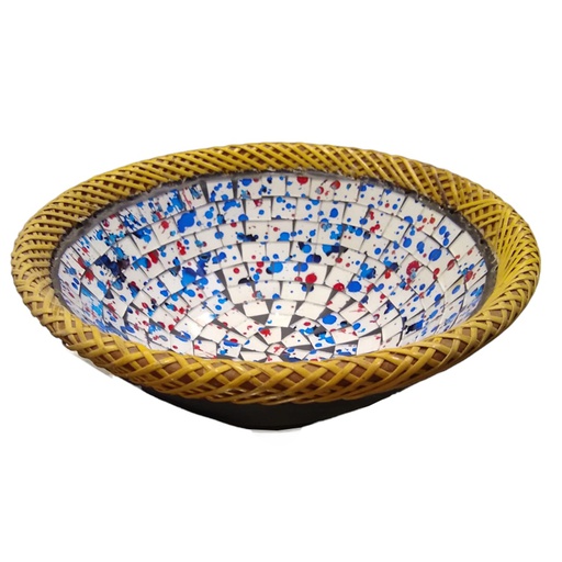 Plato Redondo Hondo Mosaico 30cm