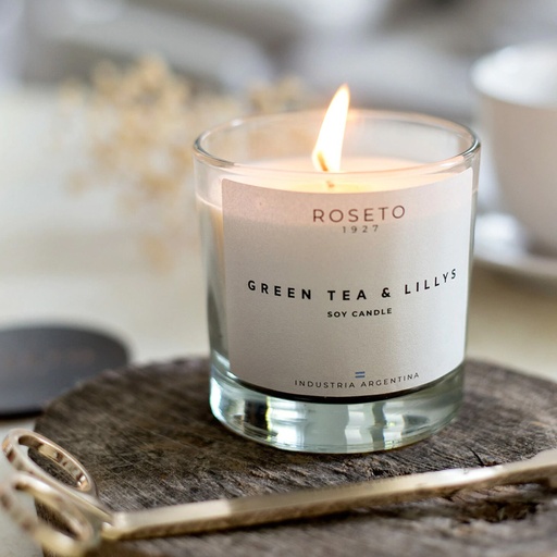 Vela Aromática Roseto Green Tea & Lillys 250gr