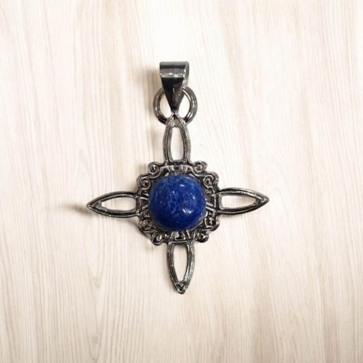 Dije Nudo de Brujas Mediano Lapislazuli Rolado