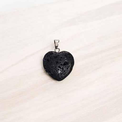 Dije Roca Volcanica Corazon