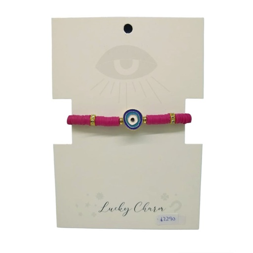 Pulsera Hilo Fucsia con Ojo Turco