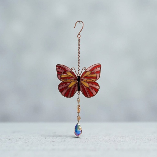 Movil Metal Mariposa Roja