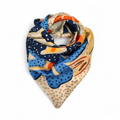 Pañuelo Tribal Flowers 70x70cm