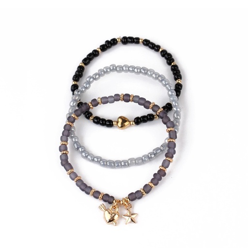 [94895] Set Pulseras Colors Gamas Blue con Dijes Dorados