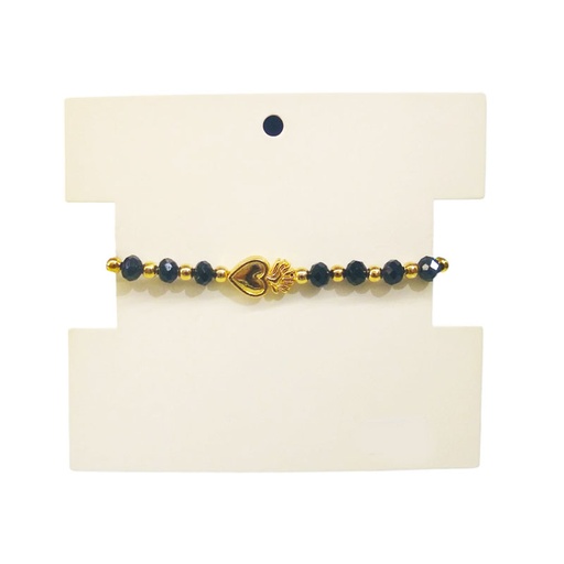 [¨62595] Pulsera Hilo Negro con Corazon