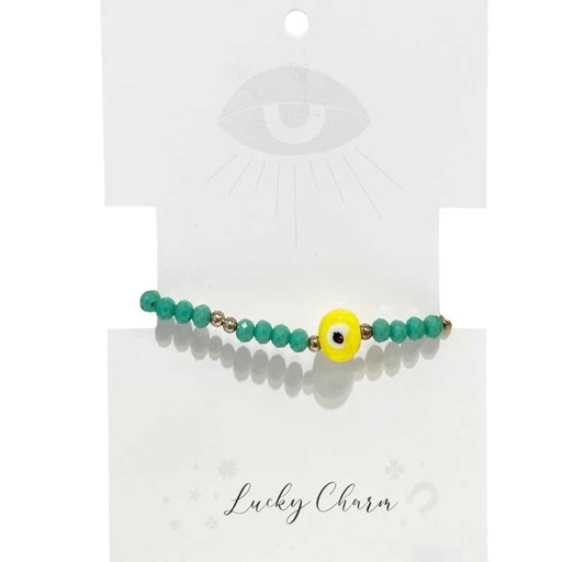 Pulsera Verde con Ojo Turco