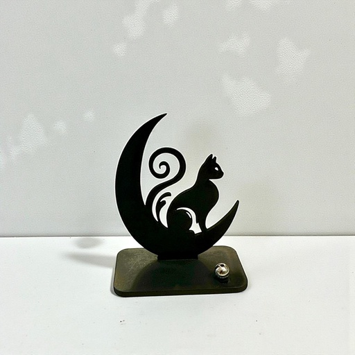 Porta Sahumerio Gato Negro en Luna Chico