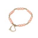 Pulsera Salmon y Dorada con Corazon