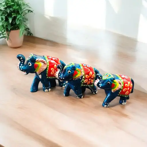 Elefante Resina Azul 6cm