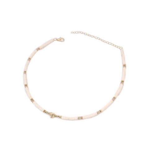 [¨69415] Collar Beige con Corazon