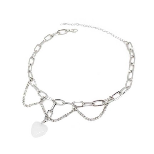 [¨69801] Collar Cadenas Corazon Cristal