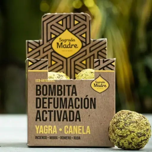 Bombita de Defumación Sagrada Madre x Unidad Yagra Canela